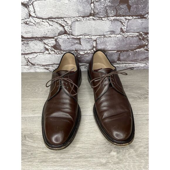G.M. Endless 9502 Brown Leather Derby Oxfords Lace Up Dress Shoes Men 9M US/42EU main image 6